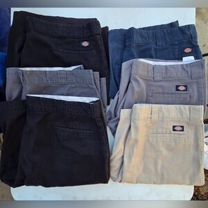 Lot Of 6 - Dickies Men's Chinos Shorts - Black, Gray, Tan - Size 44
